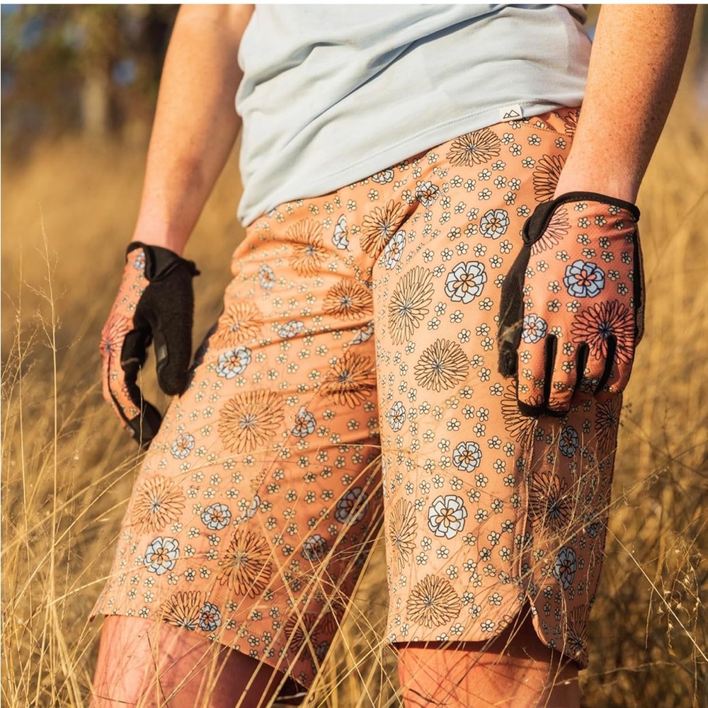 Wild Rye | Women’s Kaweah disco dahlia Bike Shorts, MTB Water-Resistant